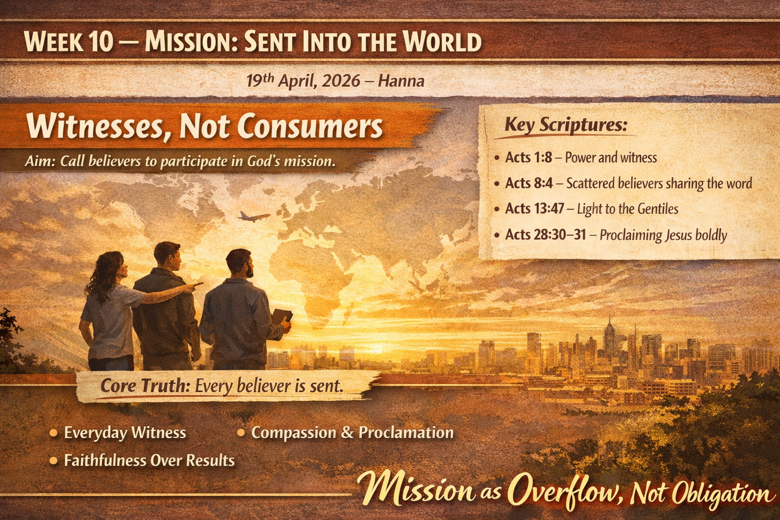 Sunday Worship 19th of April 2026, “Get out!”